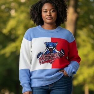 Tommy Hilfiger Vintage Colorblock Varsity Sweater - Women's 2XL